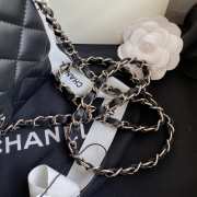 Chanel Mini Flap Bag Lambskin with Silver Hardware 17cm - 5