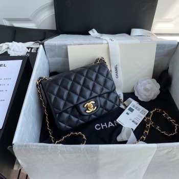 Chanel Mini Flap Bag Lambskin with Gold Hardware 17cm