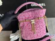 Channel Bucket Tweed Bag - 5