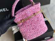 Channel Bucket Tweed Bag - 4