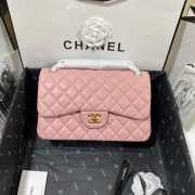 Chanel Classic Flap Bag Pink With Gold Hardware 30cm - 1