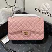 Chanel Classic Flap Bag Pink With Gold Hardware 30cm - 3