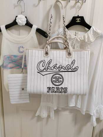 Chanel Large Shopping Bag in White