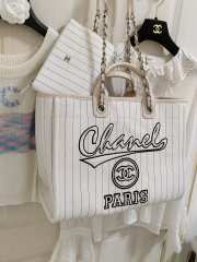 Chanel Large Shopping Bag in White - 3