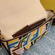 Fendi Ff Fish-eye Motif Medium Baguette Bag - 6