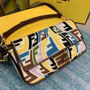 Fendi Ff Fish-eye Motif Medium Baguette Bag - 5