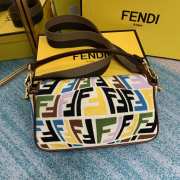 Fendi Ff Fish-eye Motif Medium Baguette Bag - 2