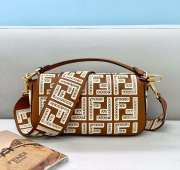 Fendi Medium FF Baguette embroidered bag - 3