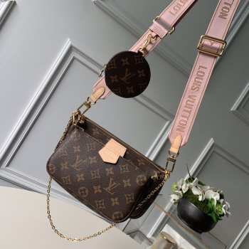 Louis Vuitton Multi-pochette Bag with Pink Strap