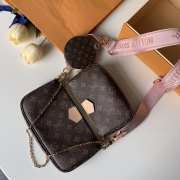 Louis Vuitton Multi-pochette Bag with Pink Strap - 5