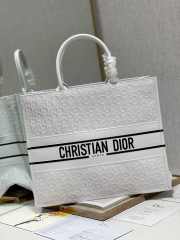 Dior Large Book Tote Bag in White - 4