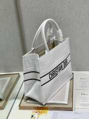 Dior Medium Book Tote Bag in White - 5