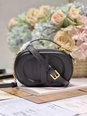 Dior CD Signature Bag with Strap in Black 18cm - 2