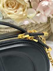 Dior CD Signature Bag with Strap in Black 18cm - 6