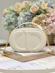 Dior CD Signature Bag with Strap in White 18cm - 1