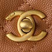 Chanel Coco Handle Bag 23cm in Dark Beige Caramel - 6