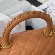 Chanel Coco Handle Bag 23cm in Dark Beige Caramel - 5