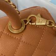 Chanel Coco Handle Bag 23cm in Dark Beige Caramel - 3