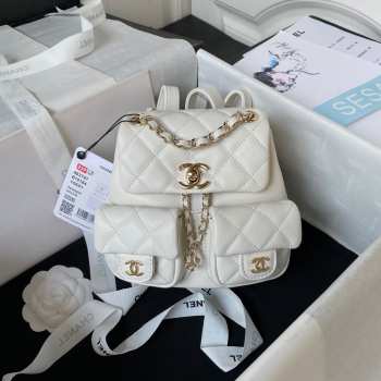 Chanel Small Backpack in White