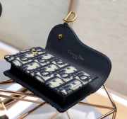 Dior Oblique Saddle Card Holder 10cm - 5