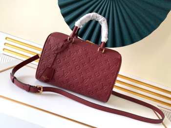 Louis Vuitton SPEEDY Bag with Wine Red 30cm