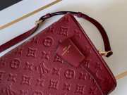 Louis Vuitton SPEEDY Bag with Wine Red 30cm - 3