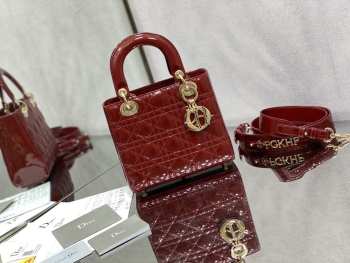 Dior Lady Bag with Gold Hardware 20cm