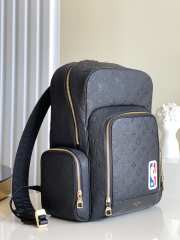 LV NBA Black Monogram Leather Backpack M57972 - 4