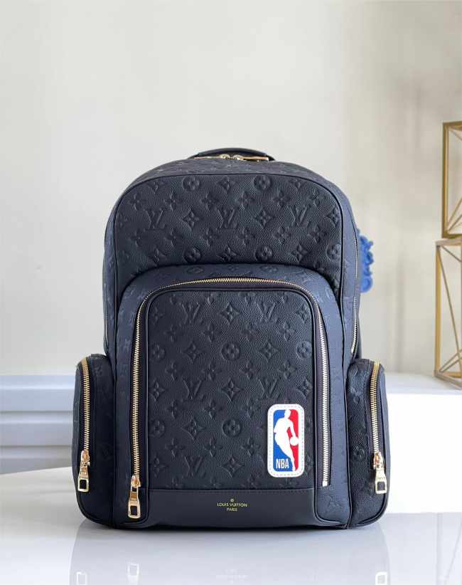 LV NBA Black Monogram Leather Backpack M57972 - 1