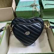 Gucci Interlocking G Mini Heart Shoulder Bag in Black - 1