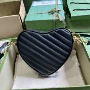 Gucci Interlocking G Mini Heart Shoulder Bag in Black - 4