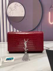 YSL Kate Medium Chain Bag with Silver Hardware  - 1