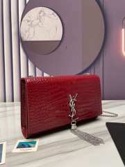 YSL Kate Medium Chain Bag with Silver Hardware  - 6