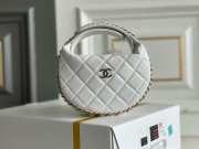 Chanel Chain Around Hobo Pouch in White 16cm  - 1