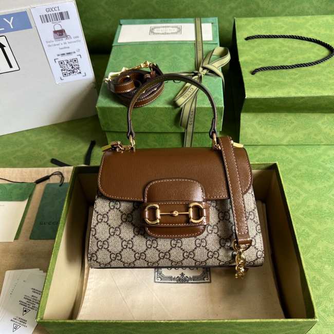 Gucci Horsebit 1955 Handbag Brown 22cm - 1