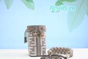 Fendi Mon Tresor Gray FF canvas mini-bag-12*10*18cm - 4