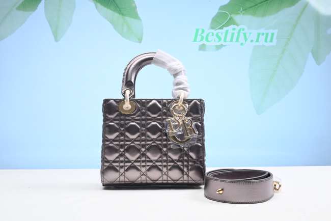 Dior Lady Handbag in Silver 20CM - 1