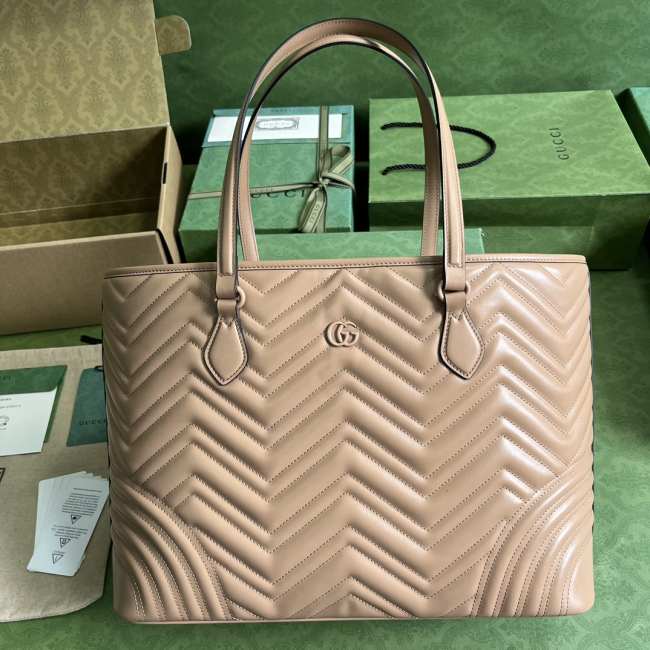 Gucci GG Marmont Large Tote Bag in Beige - 1