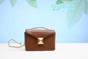 Valentino Garavani One Stud Nappa Brown Bag - 1