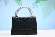 Chanel Flap Bag with Top Handle in Black - 3