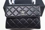 Chanel Flap Bag with Top Handle in Black - 2