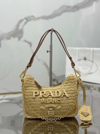 Prada Re-Edition Raffia Bag 22cm