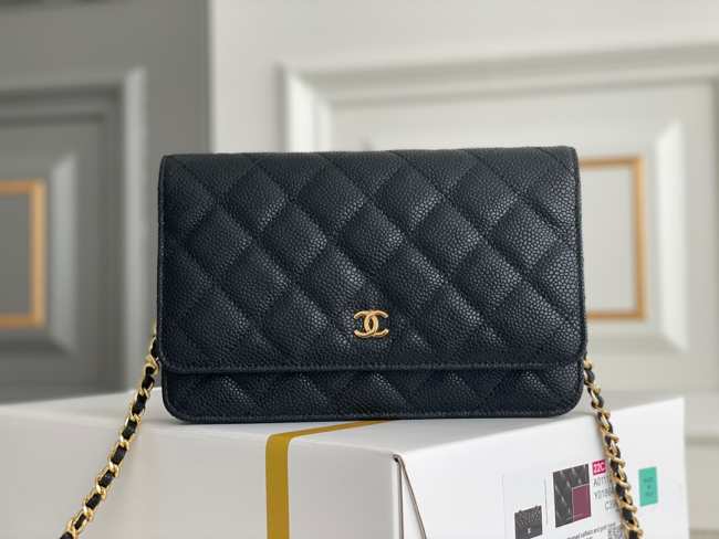 Chanel WOC Caviar Bag in Black with Gold Hardware - 1