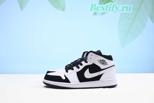 Jordan 1 Mid White Black 554725-113 - 1