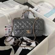 Chanel Small Flap Bag with Handle 20CM - 3