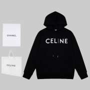 Celine Black Sweat Loose Hoodie   - 1