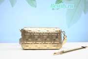 Fendi Baguette Gold Leather Handbag 26cm - 2