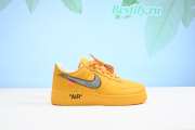 Nike Air Force 1 Low OFF-WHITE University Gold Metallic Silver DD1876- - 2