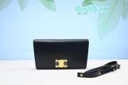 Celine Trapeze Triomphe Shoulder Bag in Black - 1