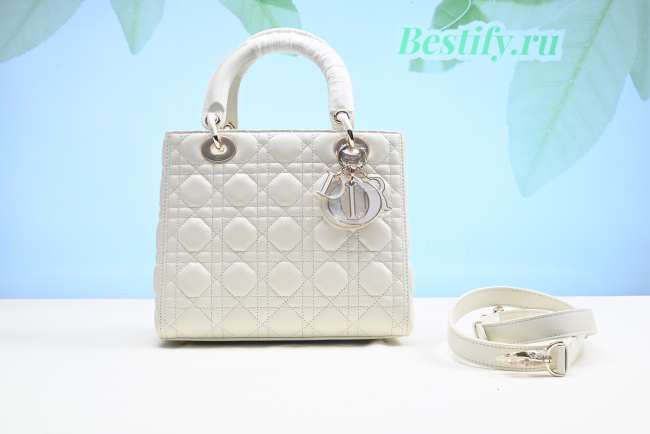 Dior Lady Bag 24cm in White - 1